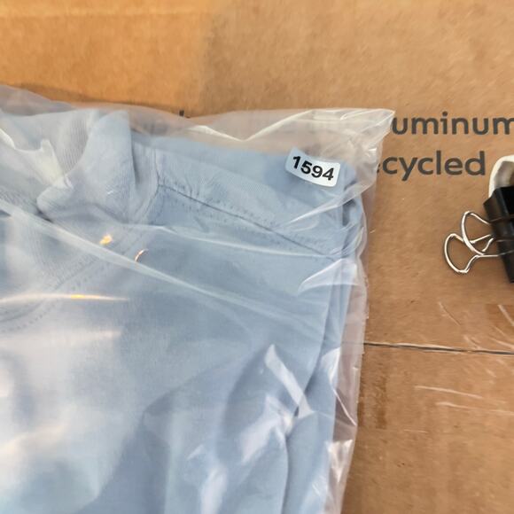 Lands' End Mock Neck Base Layer Men's XL Reg 46/48 Powder Blue Skiing Winter - Picture 12 of 12